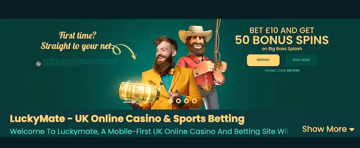 LuckyMate Casino UK hero